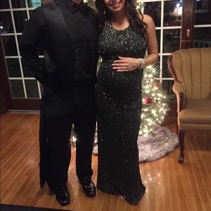 Calvin Klein dazzling sparkly open back dress